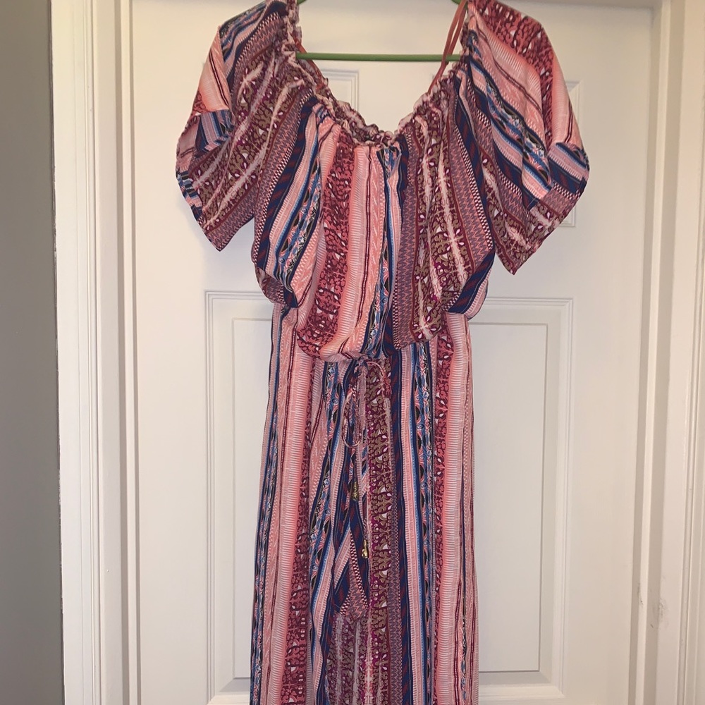 Maxi dress with open front